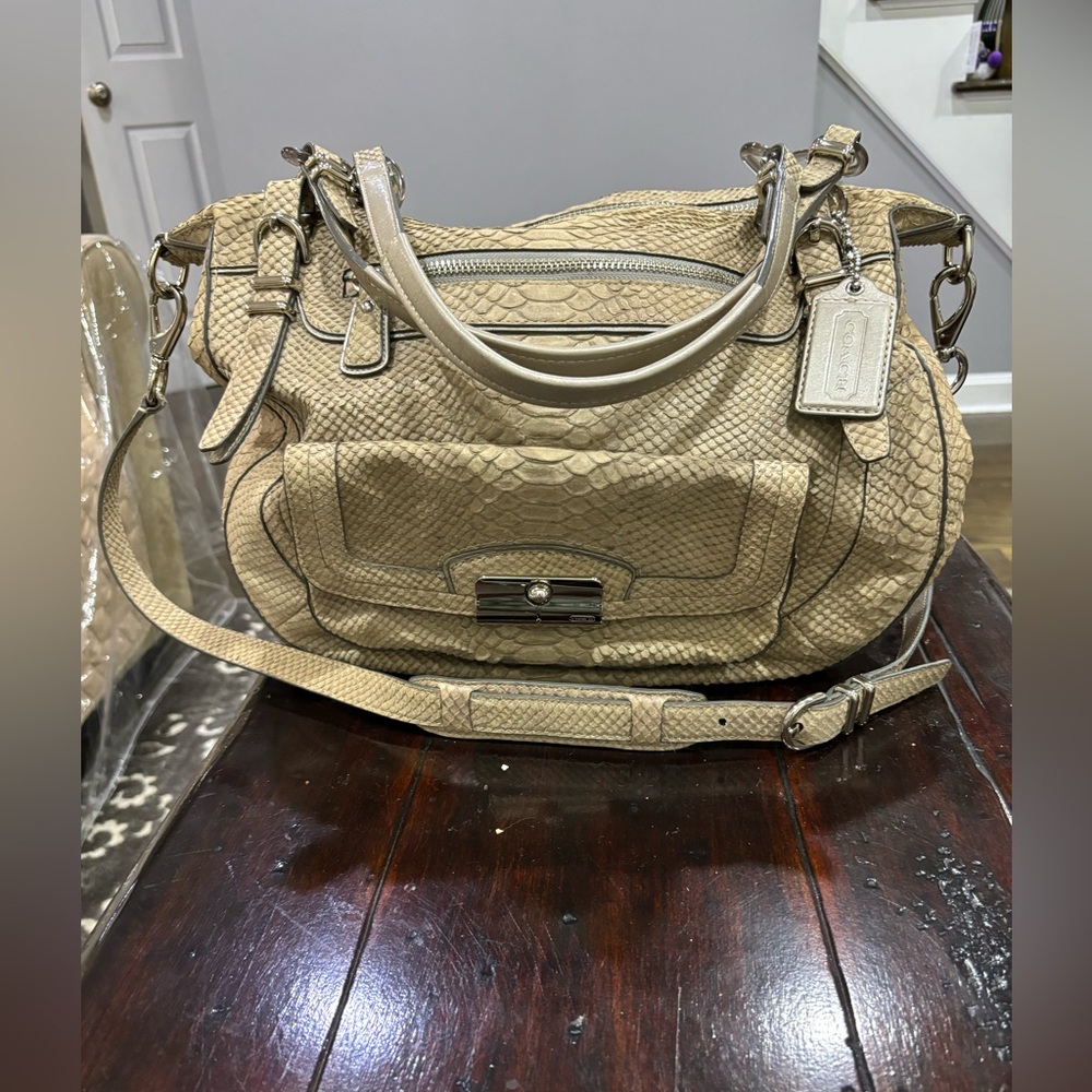 Coach Kristen Phyton Embossed Leather Bag - Picture 2 of 16